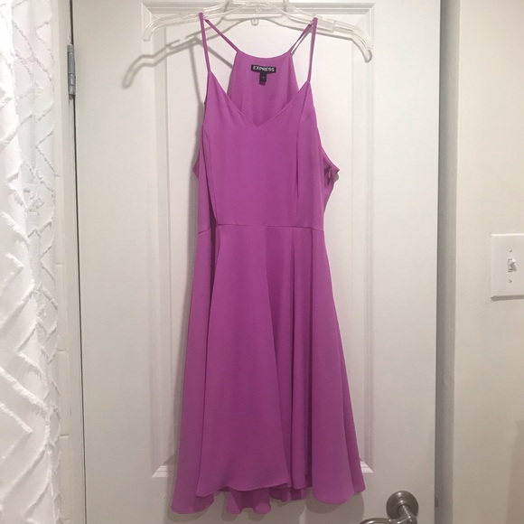 Express Hot Pink Spaghetti Strap Mini Dress - Picture 2 of 5